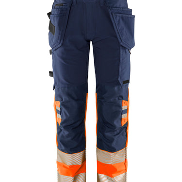 Green stretchbukser kl.2 2645 Hi-Vis orange/marine str C52 - 1