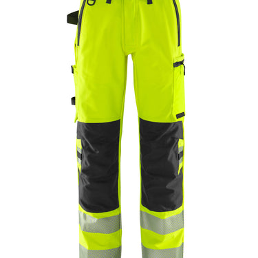 Green stretchbukser kl.2 2645 Hi-Vis gul/sort str C146 - 1