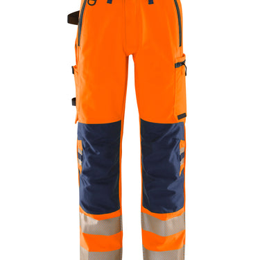 Green stretchbukser kl.2 2645 Hi-Vis orange/marine str D116 - 1