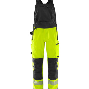 Green stretch overalls kl.2 Hi-Vis gul/sort str D100 - 1