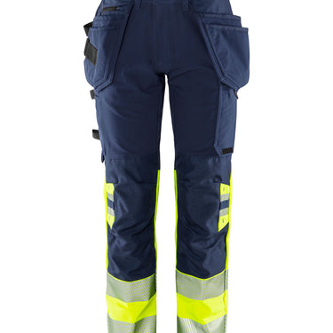 Green håndværker stretchbukser Hi-Vis gul/marine str 50 - 1