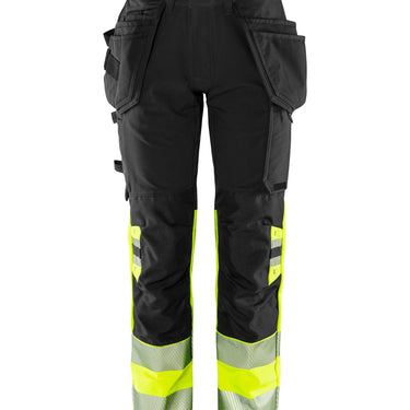 Green håndværker stretchbukser Hi-Vis gul/sort str 48 - 1