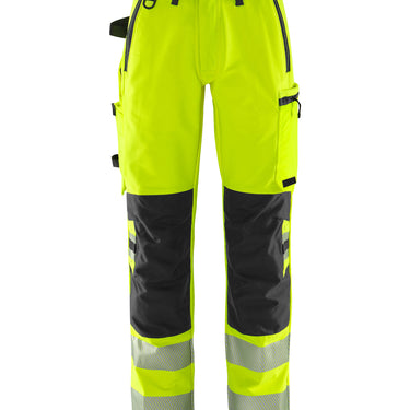 Green stretchbukser dame kl.2 Hi-Vis gul/sort str 36 - 1