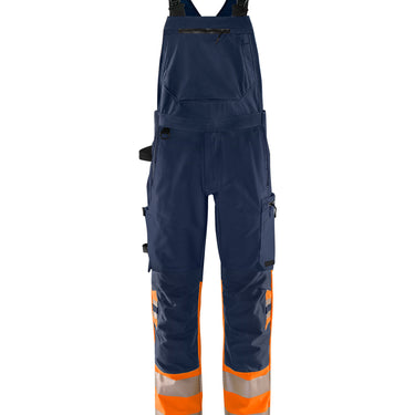 Green stretch overalls kl.1 Hi-Vis orange/marine str C50 - 1