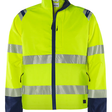 Green stretchjakke kl.3 4647 Hi-Vis gul/marine str S - 1