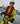 Green stretchjakke kl.3 4647 Hi-Vis gul/marine str XL - 4