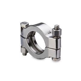 Clampring 304 m/avanceret kobling DN125 129-139,7mm - 1