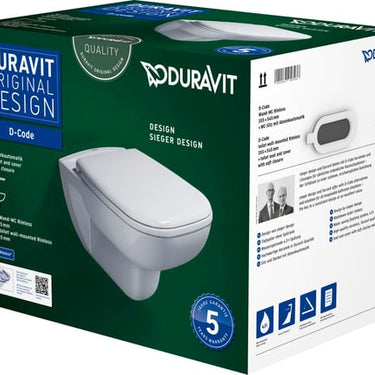 Duravit D-Code toilet sæt 545mm Rimless - 1