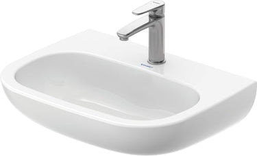 Duravit D-Code håndvask medicinal hvid 600mm m/hanehul - 1
