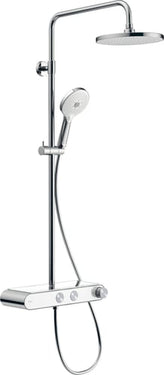 Duravit brusestystem inkl. hylde 1050 krom /hvid - 1
