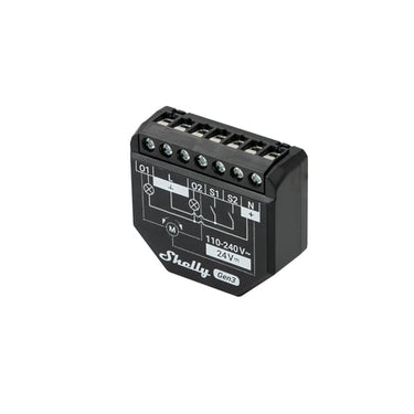 Shelly 2PM Gen3 - WiFi relæ/jalousi 2 kanaler med effektmåling (24VDC/230VAC) - 1