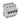 TX³ MCB automatsikring C10 4pol 4M 10000/10KA - 1
