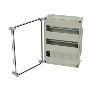 MC EKPE 380x280x130 mm T-2FSH komplet DIN-skinne kasse med indsats for 3x14 moduler - 1