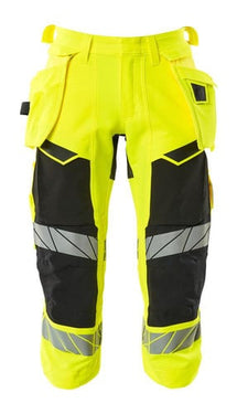 Mascot Knickers med hængelommer 19049 Hi-Vis gul/sort str C56 - 1