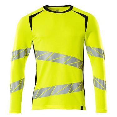 Mascot T-shirt langærmet 19081 Hi-Vis gul/sort str 2XLONE - 1