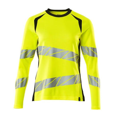 Mascot T-shirt langærmet 19091 Hi-Vis gul/sort str S ONE - 1