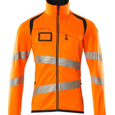 Mascot Fleecetrøje med lynlås 19103 Hi-Vis orange/mørk marine str 2XL - 1