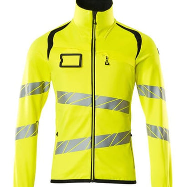 Mascot Fleecetrøje med lynlås 19103 Hi-Vis gul/sort str L - 1