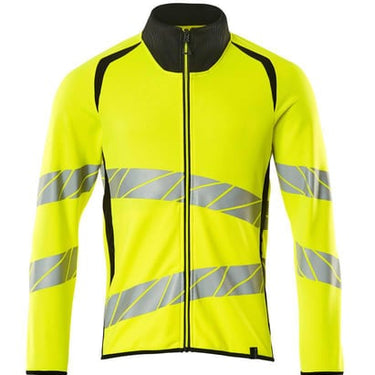 Mascot Sweatshirt med lynlås 19184 Hi-Vis gul/sort str M - 1