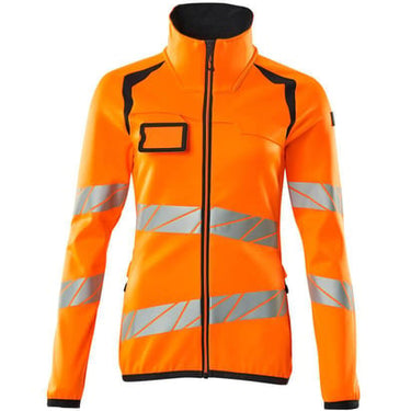 Mascot Fleecetrøje med lynlås 19153 Hi-Vis orange/mørk marine str 2XL - 1