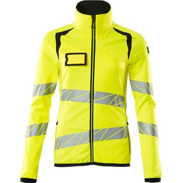 Mascot Fleecetrøje med lynlås 19153 Hi-Vis gul/sort str S - 1