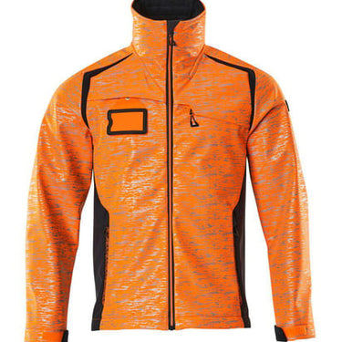 Mascot Softshell jakke 19202 Hi-Vis orange/mørk marine str 3XL - 1
