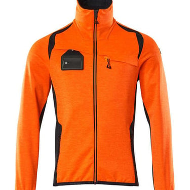 Mascot Fleecetrøje med lynlås 19403 Hi-Vis orange/mørk marine str 5XL - 1
