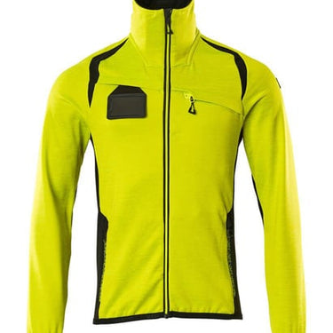 Mascot Fleecetrøje med lynlås 19403 Hi-Vis gul/sort str XL - 1