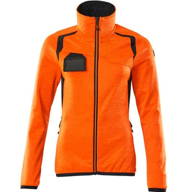 Mascot Fleecetrøje med lynlås 19453 Hi-Vis orange/mørk marine str 3XL - 1