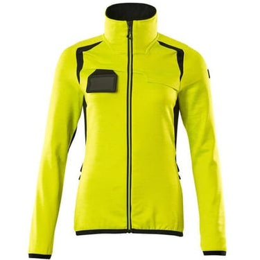 Mascot Fleecetrøje med lynlås 19453 Hi-Vis gul/sort str 3XL - 1