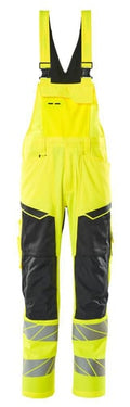 Mascot Overall med knælommer 19569 Hi-Vis gul/sort str 90C58 - 1