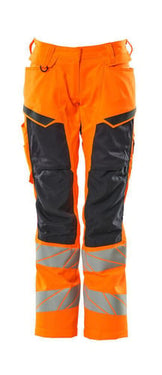 Mascot Bukser med knælommer 19578 Hi-Vis orange/mørk marine str 82C44 - 1