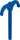 Uponor rørhage dobbelt 90mm blå PP - 1