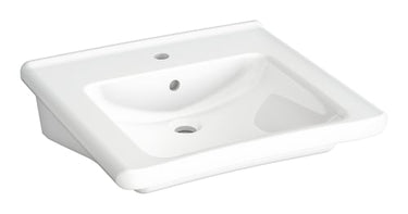 Gustavsberg Public håndvask 600x550x180mm hvid m/overløb C+​ - 1