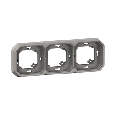 PLEXO 55 IP55 montageramme for planforsænket 6 modul grå - 1