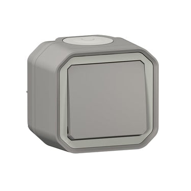 PLEXO55 komplet trykkontakt no 10A 2 modul grå - 1