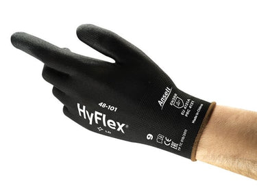 Hyflex PU let montagehandske sort 48-101 str 10  karton - 1
