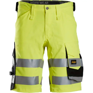 Snickers Hi-Vis shorts stretch gul/sort kl. 1 str 68 - 1
