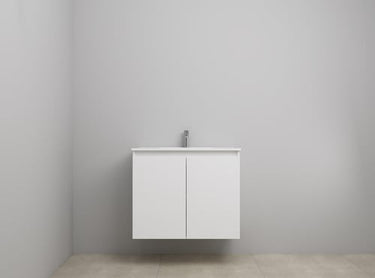 Sanibell Online usamlet møbelsæt 81x46cm hvid højglans 2 låger - 1