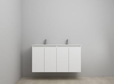 Sanibell Online usamlet møbelsæt 121x46cm mathvid med 4 låger - 1