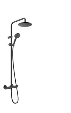 hansgrohe Vernis Blend termostatbatteri ø200mm m/hovedbr.arr mat sort - 1