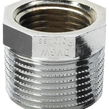 Nippelmuffe messing forkromet 3/4"x1/2" - 1