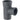 Geberit Silent Pro grenrør 87,5° PP MX 110/75mm stikmf sort - 1