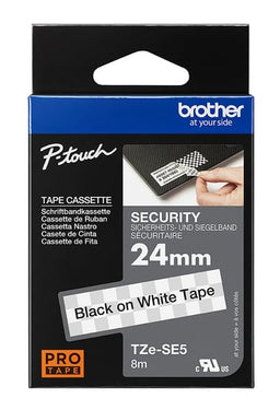 Brother TZESE5 Tape safety sort/hvid 24mmx8m - 1