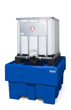 Denios Opsamlingskar Classic-line af PE til 1 IBC palletank 1300x1650xH850mm - 1