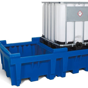 Denios Opsamlingskar Classic-line af PE til 2 IBC palletanke 2260x1430x  720 mm - 1
