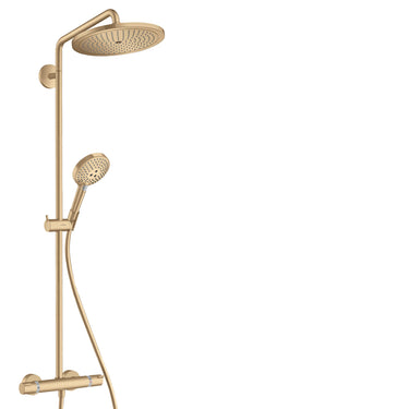 hansgrohe Croma Select S Showerpipe 280 1jet med term/håndbruser Raindance Select S 120 3jet bør bronze - 1