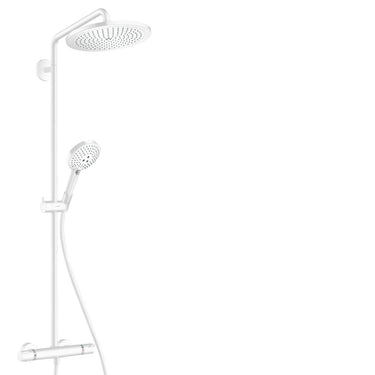 hansgrohe Croma Select S Showerpipe 280 1jet EcoSmart 9 l/min. med term/håndbruser Raindance Select S 120 3jet mat hvid - 1