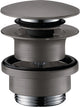 hansgrohe Push-Open bundventil 1 1/4" børstet sort krom - 1