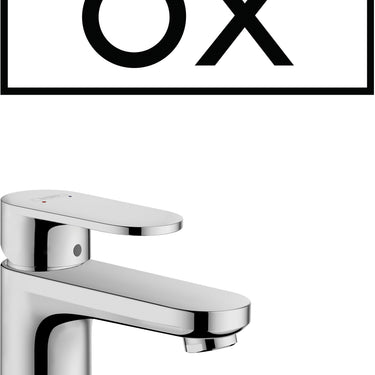 hansgrohe Vernis Blend 1-grebs håndvaskarmatur 100 med løft-op bundventil projektpakke (6 stk.) krom - 1